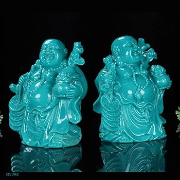 Amazon｜仏像 七福神 布袋様 天然ターコイズ 石像 布袋さん 置物